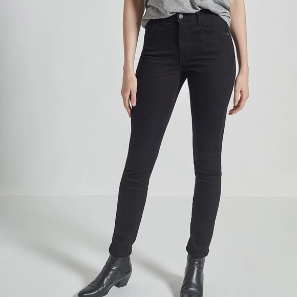 Current/Elliott High Waist Stiletto Jean in Black - Picture 2 of 8